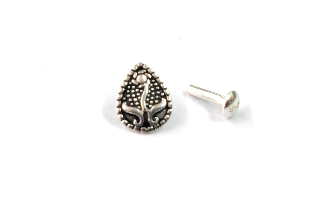 Screw sterling Silver nosepin