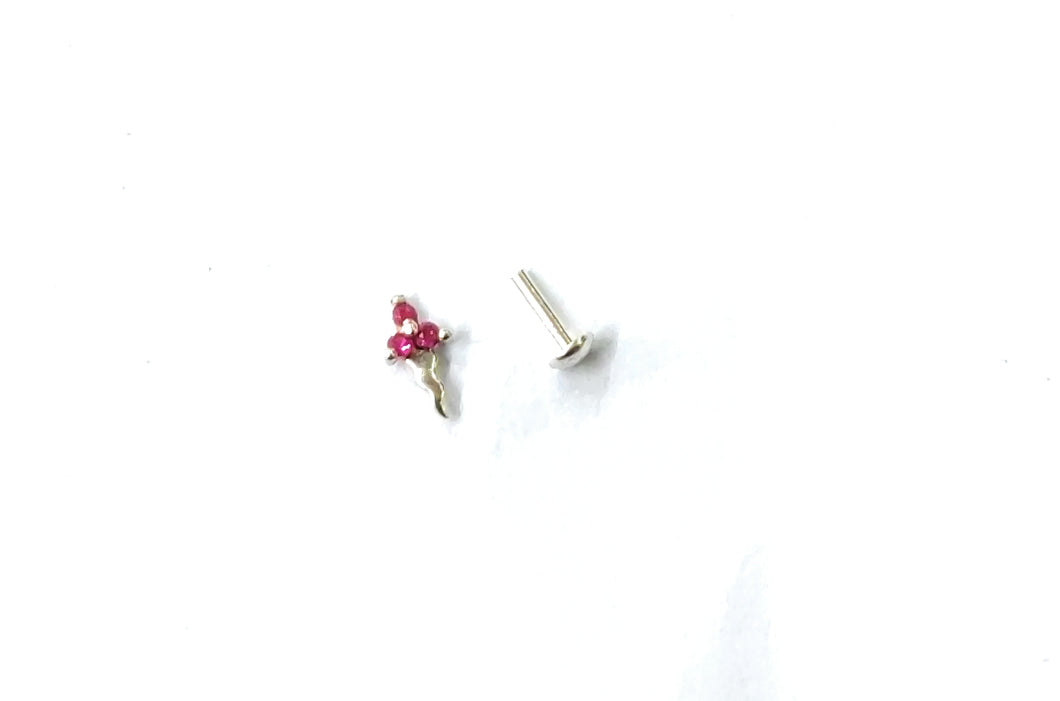 Screw sterling Silver nosepin