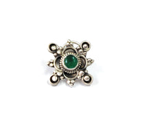 Load image into Gallery viewer, 17mm Sterling Wire Nosepin with semiprecious stones
