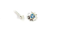 Load image into Gallery viewer, Zircon Screw sterling Silver nosepin
