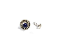 Load image into Gallery viewer, 7mm Stone Screw sterling Silver nosepin
