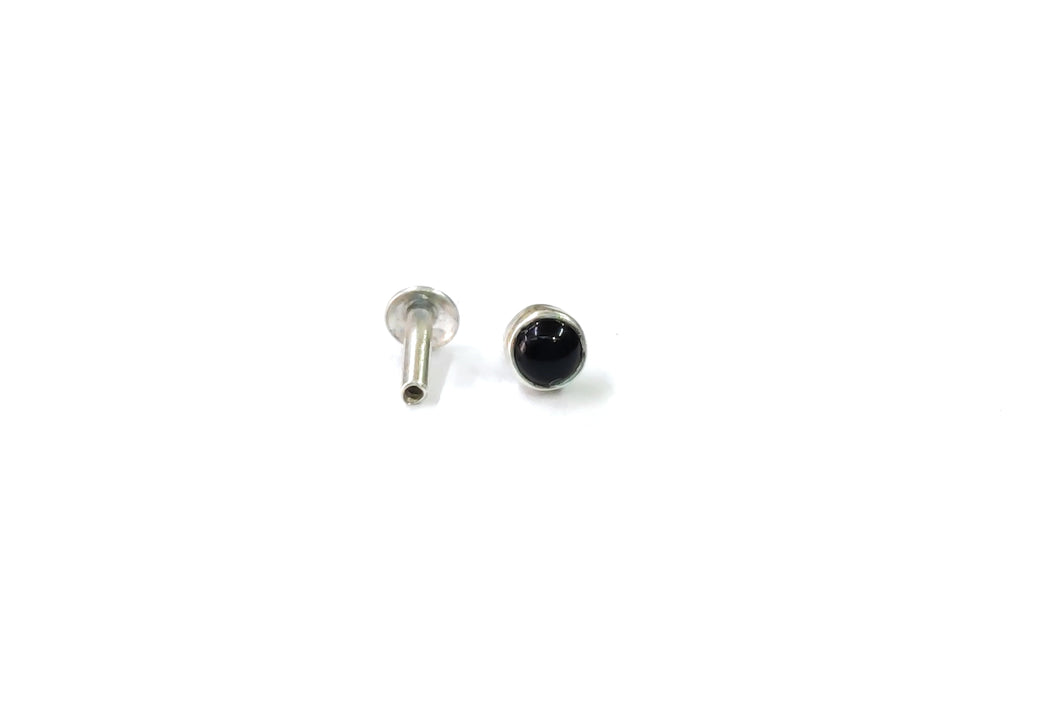 Plain Stone Screw sterling Silver nosepin