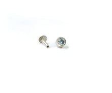 Load image into Gallery viewer, Plain Stone Screw sterling Silver nosepin
