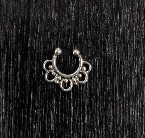 Without Pierced Septum ring sterling Silver 92.5 ANARO FASHIONS