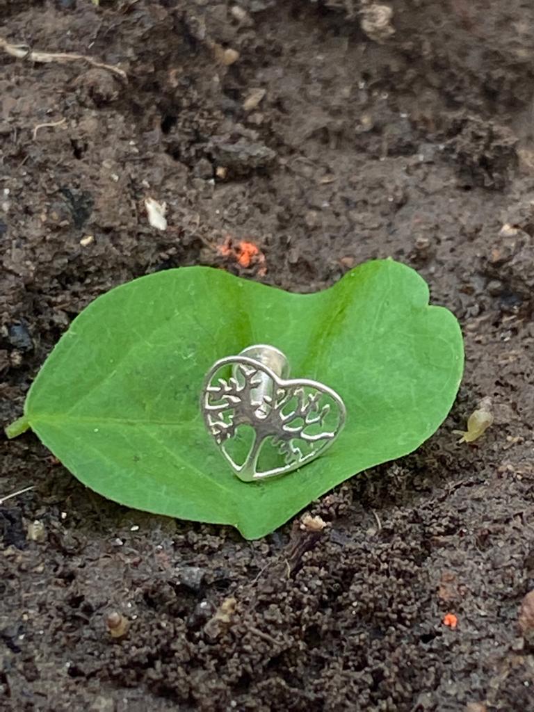 Heart Tree of Life sterling Silver nosepin