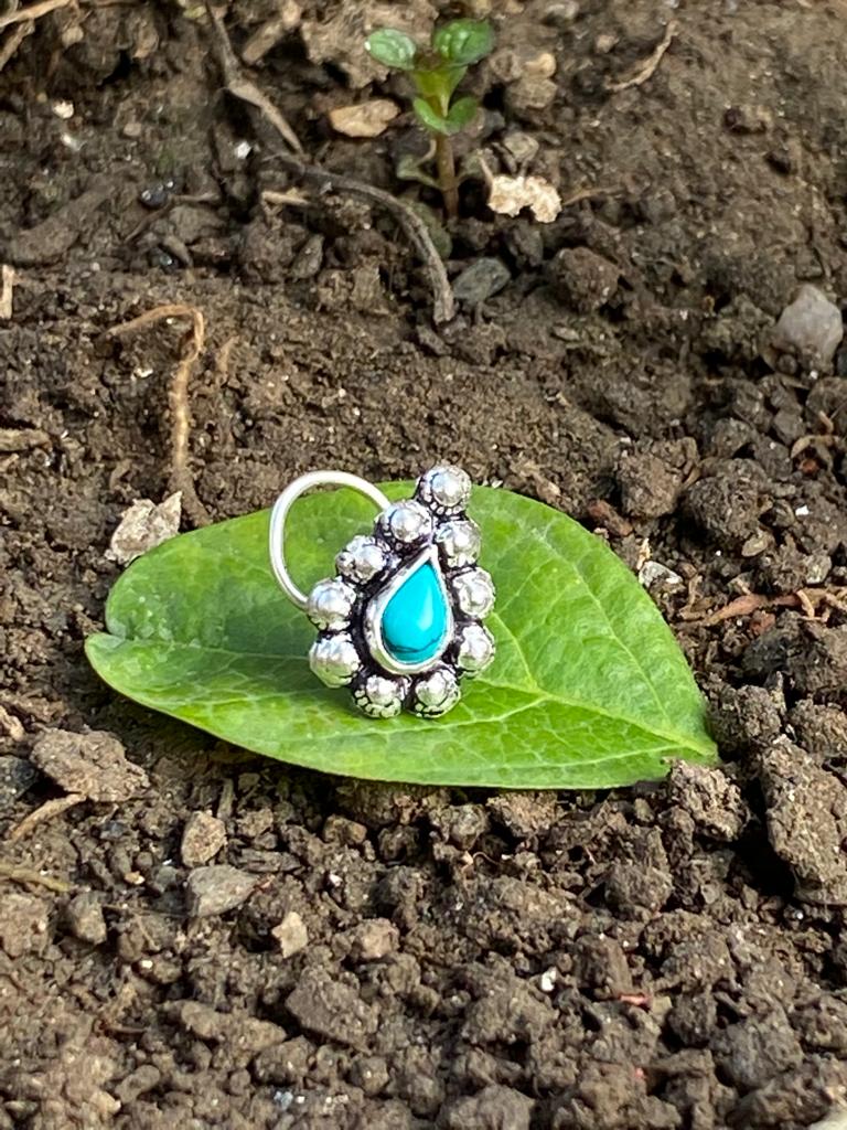 Handmade Wire sterling silver 92.5 nosepin