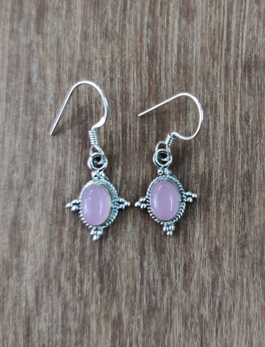 Pink Sterling Silver 92.5 Earing ANARO FASHIONS