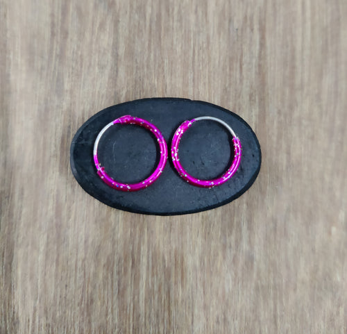 Glittering Magenta Sterling Silver 92.5 Laminated Bali ANARO FASHIONS