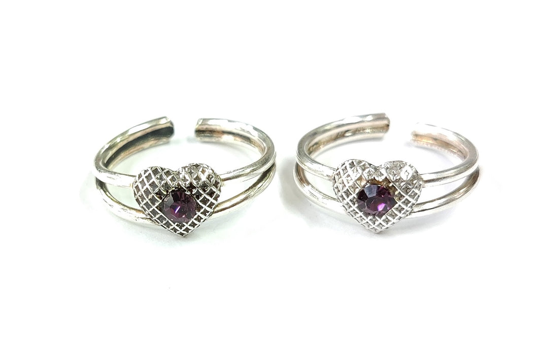 Purple Sterling Silver 92.5 Toe Ring for girl/women ANARO FASHIONS