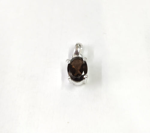 Smoky Quartz Stone Pendant Sterling silver 92.5 . ANARO FASHIONS