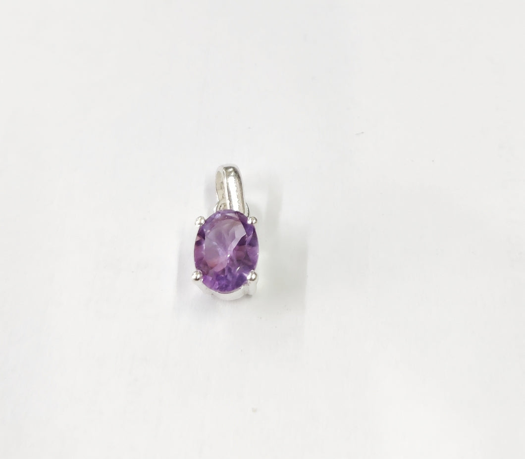 Amethyst stone Sterling silver 92.5 Pendant ANARO FASHIONS