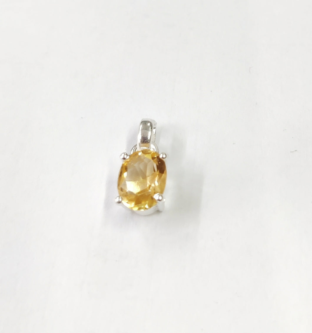 Citrine stone Sterling silver 92.5 Pendant ANARO FASHIONS