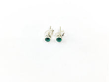 Load image into Gallery viewer, Semiprecious stones Sterling Silver 92.5 Studs for upper piercing / helix piercing ANARO FASHIONS
