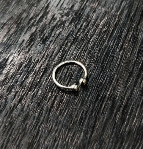 Without Piercing 10mm Sterling Silver 92.5 Nosering ANARO FASHIONS