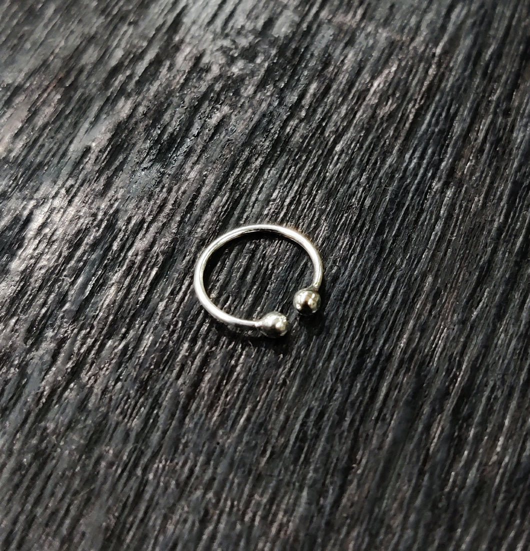 Without Piercing 10mm Sterling Silver 92.5 Nosering ANARO FASHIONS