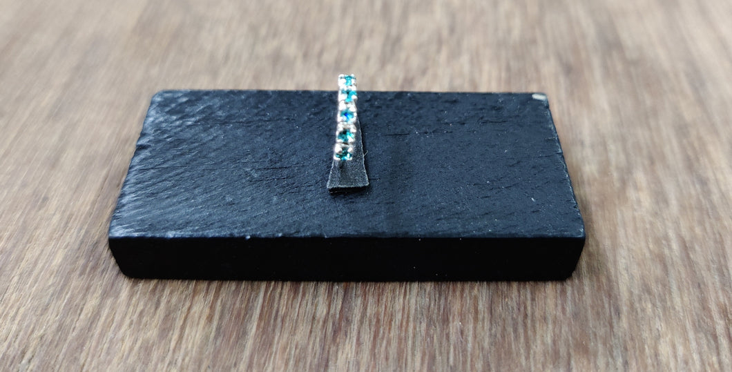 Shining Coloured Zircon Sterling Silver 92.5 Nosering ANARO FASHIONS