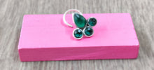 Load image into Gallery viewer, Beautiful four stones wire nosepins with semiprecious stones ANARO FASHIONS
