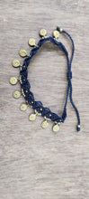 Load image into Gallery viewer, Navy Blue Handmade wax Thread Macrame Anklet ANARO FASHIONS
