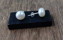 Load image into Gallery viewer, 10mm Fresh Water Pearl Sterling Silver 92.5 Studs ANARO FASHIONS
