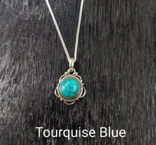 Load image into Gallery viewer, Flower stone Sterling silver 92.5 Pendant ANARO FASHIONS
