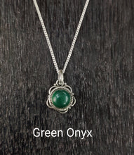 Load image into Gallery viewer, Flower stone Sterling silver 92.5 Pendant ANARO FASHIONS
