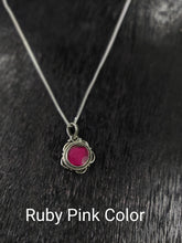 Load image into Gallery viewer, Flower stone Sterling silver 92.5 Pendant ANARO FASHIONS

