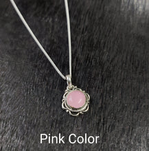 Load image into Gallery viewer, Flower stone Sterling silver 92.5 Pendant ANARO FASHIONS
