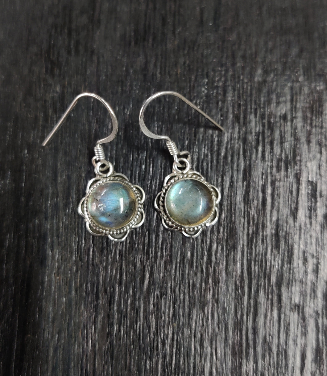 Flower Labradorite Sterling Silver 92.5 Earing ANARO FASHIONS