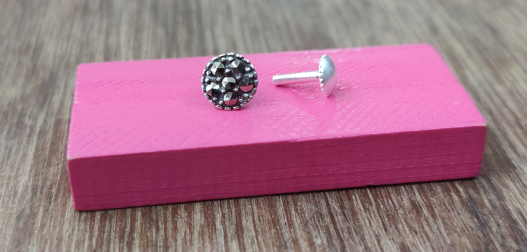 Mercasite Screw sterling Silver nosepin