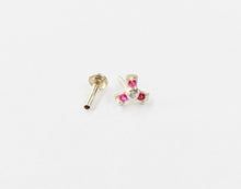 Load image into Gallery viewer, Zircon Screw sterling Silver nosepin
