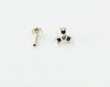 Load image into Gallery viewer, Zircon Screw sterling Silver nosepin
