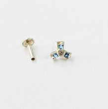 Load image into Gallery viewer, Zircon Screw sterling Silver nosepin
