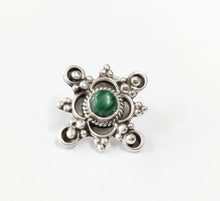 Load image into Gallery viewer, 17mm Sterling Wire Nosepin with semiprecious stones
