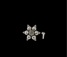 Load image into Gallery viewer, Star 16 mm Screw sterling Silver nosepin
