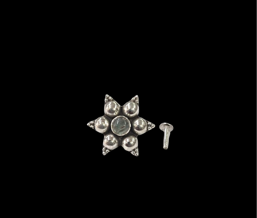 Star 16 mm Screw sterling Silver nosepin