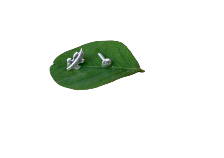 Leaf Screw sterling Silver 92.5 nosepin