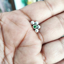 Load image into Gallery viewer, 10x7mm Half Moon Screw sterling Silver nosepin
