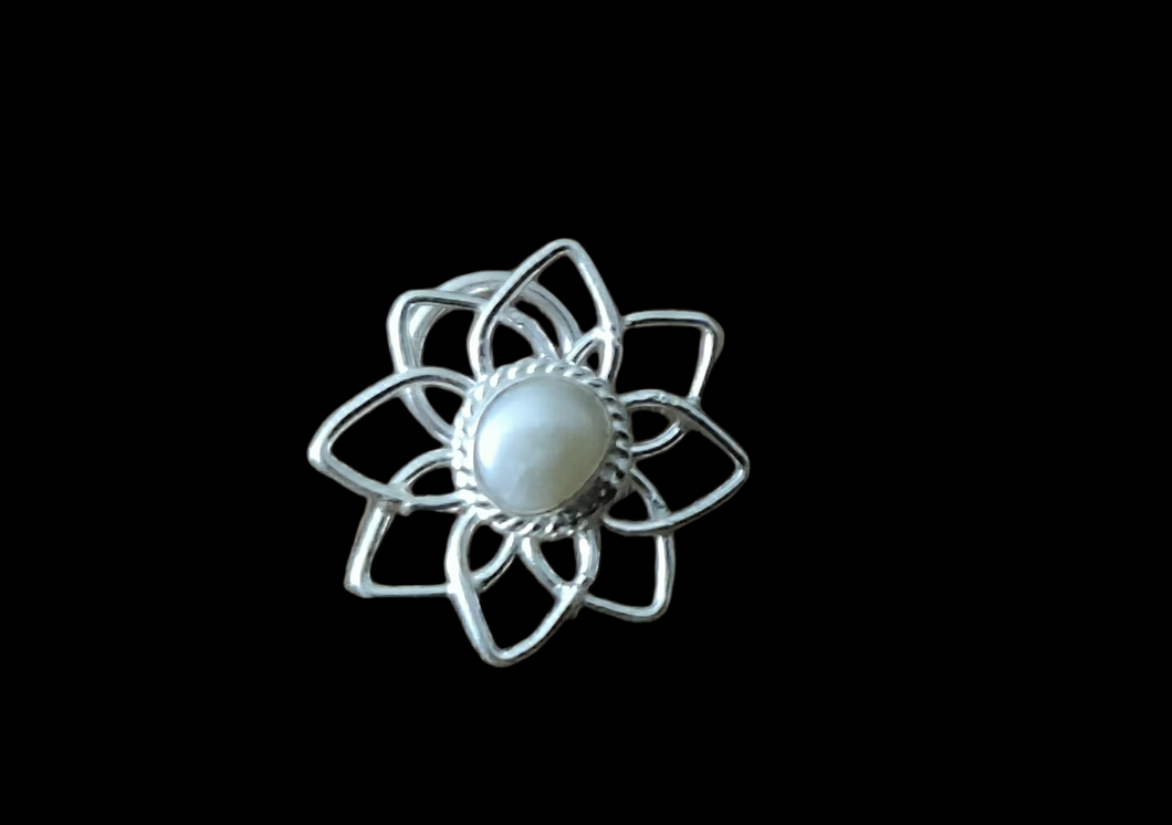 Flower Sterling Silver Wire92.5  Nosepin ANARO FASHIONS