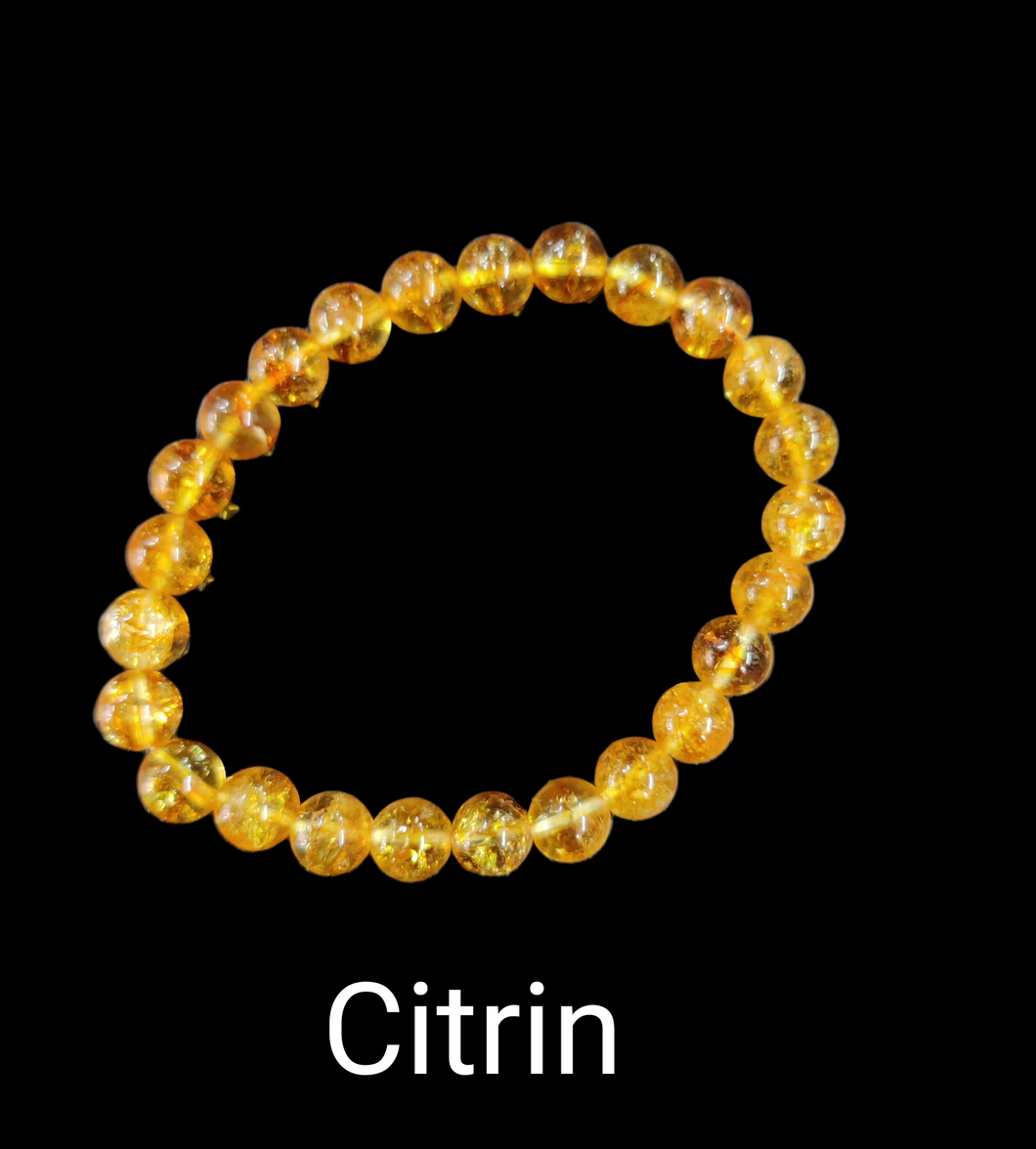 Citrine Unisex Stone Bracelet