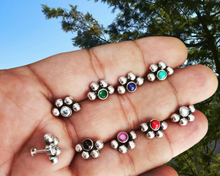 Load image into Gallery viewer, 10x7mm Half Moon Screw sterling Silver nosepin
