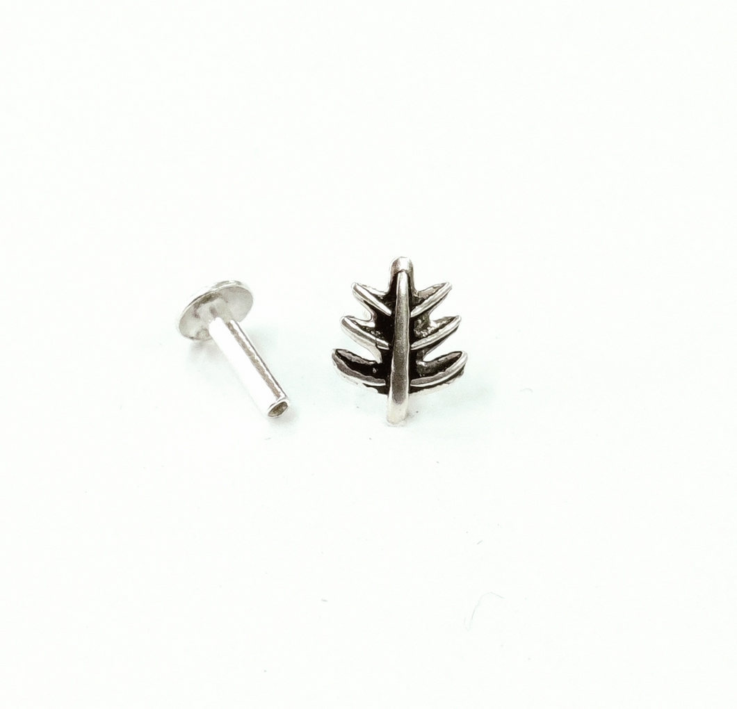 Leaf Screw sterling Silver 92.5 nosepin