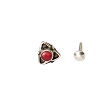 Load image into Gallery viewer, 6mm Triangle Stone Screw sterling Silver nosepin
