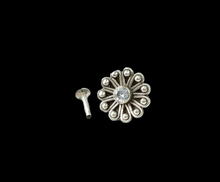 Load image into Gallery viewer, 13mm Stone Screw sterling Silver nosepin
