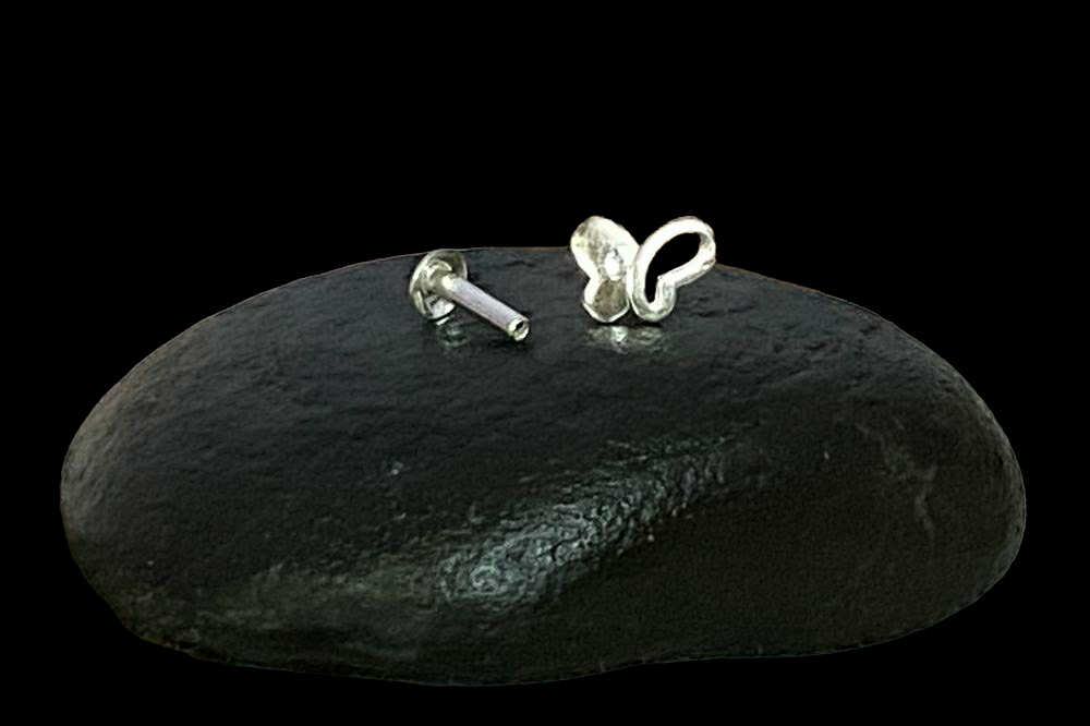 Butterfly 6x7 mm Screw sterling Silver nosepin