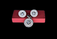 Load image into Gallery viewer, Screw Round Zircon Sterling Silver 92.5 Set
