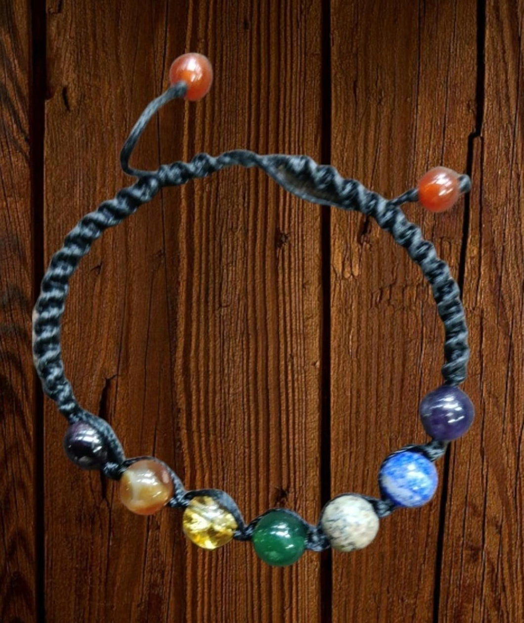 Handmade Unisex Natural stones beads Seven Chakra Bracelet